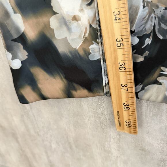 Calvin Klein Dress Women Size 10 Floral Scuba Cap-Sleeve Sheath Silhouette Zip - Picture 7 of 9